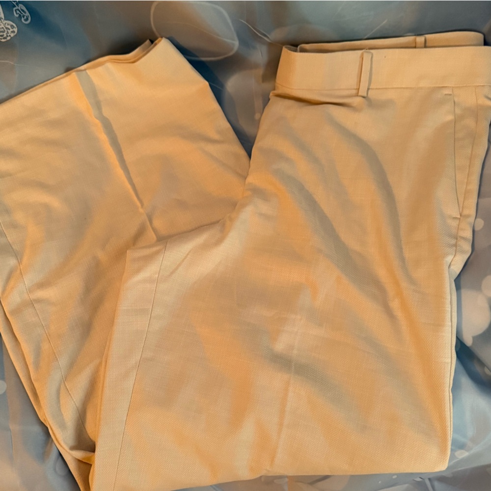 Ann Taylor Cream Refined Slacks